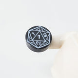D20 1x1 Round Tile (Custom Pad Printed LEGO)