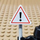"Danger" Triangular Sign with Clip (Custom Pad Printed LEGO)