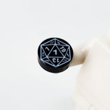 D20 1x1 Round Tile (Custom Pad Printed LEGO)