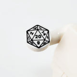 D20 1x1 Round Tile (Custom Pad Printed LEGO)