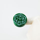 D20 1x1 Round Tile (Custom Pad Printed LEGO)