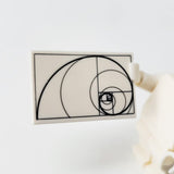 Fibonacci Spiral / Golden Ratio 2x3 Tile (Custom Pad Printed LEGO)