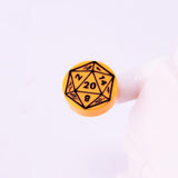 D20 1x1 Round Tile (Custom Pad Printed LEGO)
