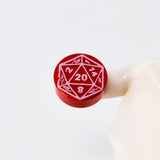 D20 1x1 Round Tile (Custom Pad Printed LEGO)
