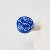 D20 1x1 Round Tile (Custom Pad Printed LEGO)