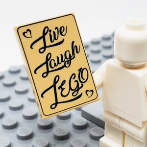 Live Laugh LEGO 2x3 Tile (Custom Pad Printed LEGO)