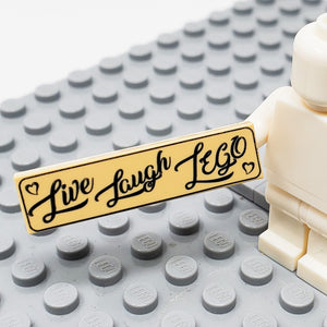 Live Laugh LEGO 1x4 Tile (Custom Pad Printed LEGO)