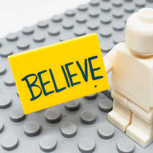 Inspirational Poster 2x3 Tile (Custom Pad Printed LEGO)