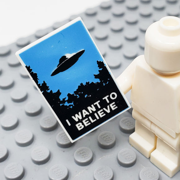 UFO Poster 2x3 Tile (Custom Pad Printed LEGO)