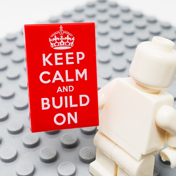 Keep Calm Poster 2x3 Tile (Custom Pad Printed LEGO)