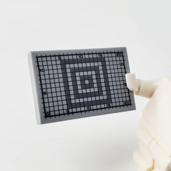 Cutting Mat Grey 2x3 Tile (Custom Pad Printed LEGO)