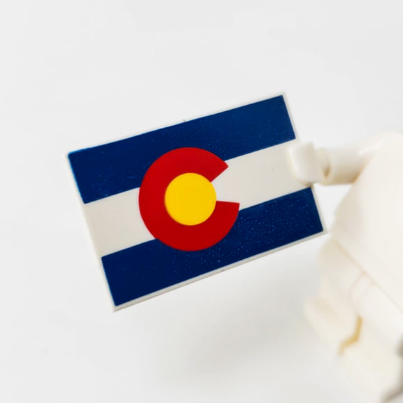 Colorado State Flag 2x3 Tile (Custom Pad Printed LEGO)