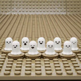 Ghost Brick Set of 9 Unique Faces (Custom Pad Printed LEGO)