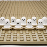 Ghost Brick Set of 9 Unique Faces (Custom Pad Printed LEGO)