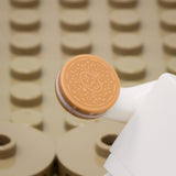 Cream-filled Cookie 1x1 Round Tile (Custom Pad Printed LEGO brick)