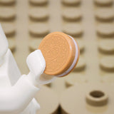 Cream-filled Cookie 1x1 Round Tile (Custom Pad Printed LEGO brick)