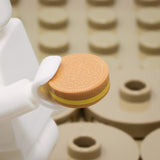 Cream-filled Cookie 1x1 Round Tile (Custom Pad Printed LEGO brick)