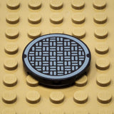 Manhole Cover 3x3 Tile (Custom Pad Printed LEGO)