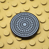 Manhole Cover 3x3 Tile (Custom Pad Printed LEGO)