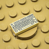 Retro Tan Computer (Custom Pad Printed LEGO)