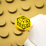 D20 1x1 Round Tile (Custom Pad Printed LEGO)