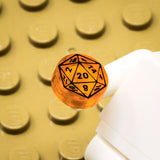 D20 1x1 Round Tile (Custom Pad Printed LEGO)