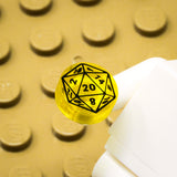 D20 1x1 Round Tile (Custom Pad Printed LEGO)