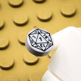 D20 1x1 Round Tile (Custom Pad Printed LEGO)