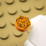 D20 1x1 Round Tile (Custom Pad Printed LEGO)
