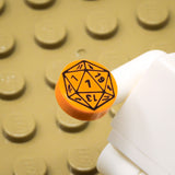 D20 1x1 Round Tile (Custom Pad Printed LEGO)