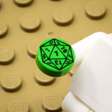 D20 1x1 Round Tile (Custom Pad Printed LEGO)