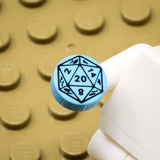 D20 1x1 Round Tile (Custom Pad Printed LEGO)