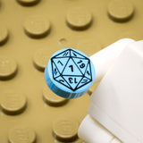 D20 1x1 Round Tile (Custom Pad Printed LEGO)