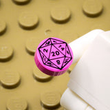 D20 1x1 Round Tile (Custom Pad Printed LEGO)