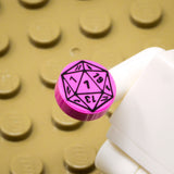 D20 1x1 Round Tile (Custom Pad Printed LEGO)