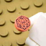 D20 1x1 Round Tile (Custom Pad Printed LEGO)