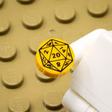 D20 1x1 Round Tile (Custom Pad Printed LEGO)
