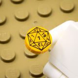 D20 1x1 Round Tile (Custom Pad Printed LEGO)