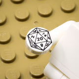 D20 1x1 Round Tile (Custom Pad Printed LEGO)