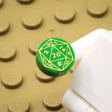 D20 1x1 Round Tile (Custom Pad Printed LEGO)