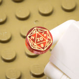 D20 1x1 Round Tile (Custom Pad Printed LEGO)
