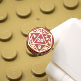 D20 1x1 Round Tile (Custom Pad Printed LEGO)