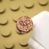 D20 1x1 Round Tile (Custom Pad Printed LEGO)