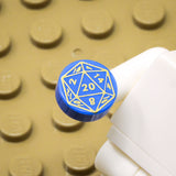 D20 1x1 Round Tile (Custom Pad Printed LEGO)