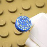 D20 1x1 Round Tile (Custom Pad Printed LEGO)