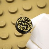 D20 1x1 Round Tile (Custom Pad Printed LEGO)