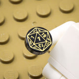 D20 1x1 Round Tile (Custom Pad Printed LEGO)