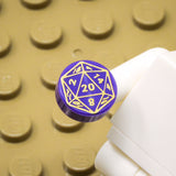 D20 1x1 Round Tile (Custom Pad Printed LEGO)