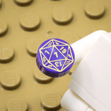 D20 1x1 Round Tile (Custom Pad Printed LEGO)