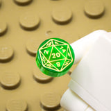 D20 1x1 Round Tile (Custom Pad Printed LEGO)
